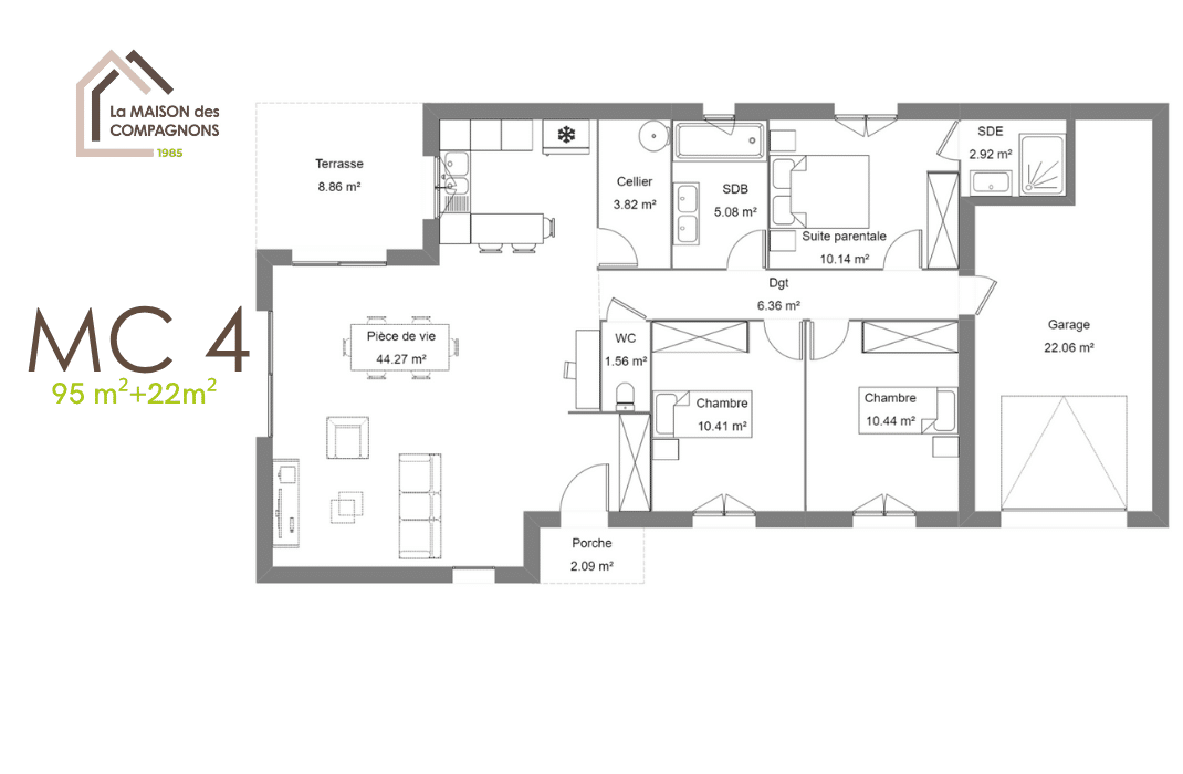 MC4 (2) - modele maison - constructeur maison - constructeur maison individuelle - la maison des compagnons - maison biosourcée - plan maison - maison econome