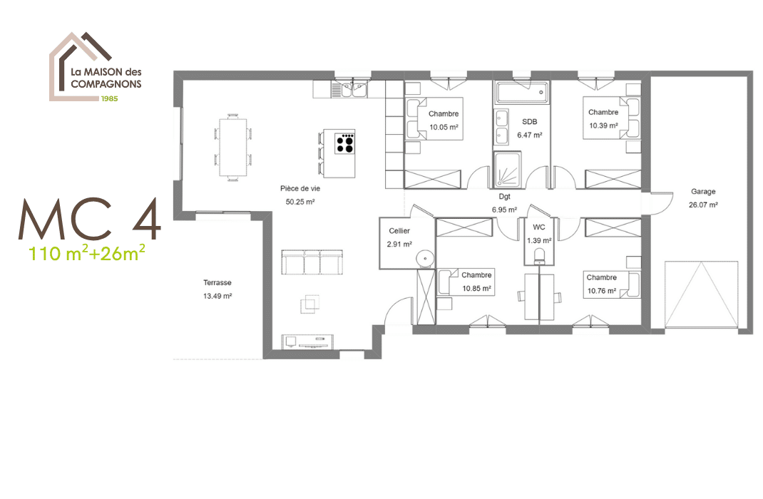 MC4 (3) - modele maison - constructeur maison - constructeur maison individuelle - la maison des compagnons - maison biosourcée - plan maison - maison econome