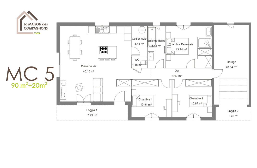 MC5 (4) - - constructeur maison - modele maison - construction maison - model maison - maison des compagnons - maison biosourcée - plan maison gratuit