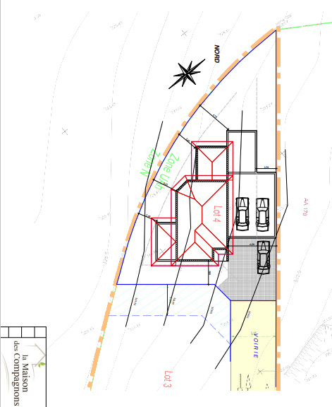 plan de masse d'une maison neuve